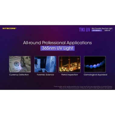Фонарь NITECORE TIKI UV ультрафиолет, аккум. 130mAh