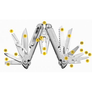 Мультитул LEATHERMAN Free P4, 21 инстр, 10,8см, чехол нейлон