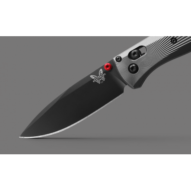 Нож складной BENCHMADE Bugout, Aluminum Gray, M390 клинок черн. P 8,2 см