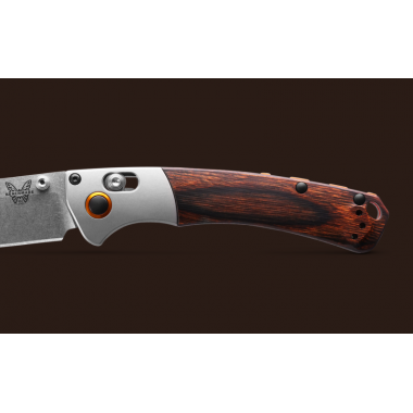 Нож складной BENCHMADE Mini Crooked River, Wood, S30V клинок P 8,6 см