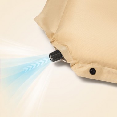 Коврик самонадувной NATUREHIKE D01, с подушкой, кремовый