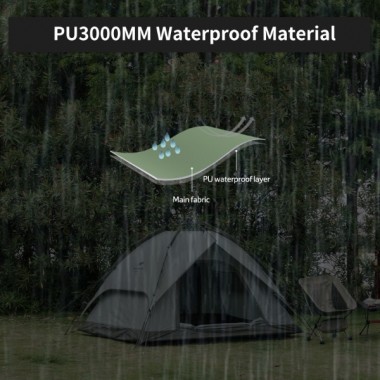 Палатка NATUREHIKE Automatic, 3-4 местная, зеленая