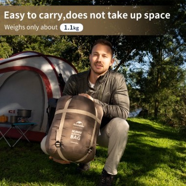 Спальный мешок NATUREHIKE Mummy Cotton, MJ300, 145х215см, коричневый