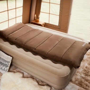 Спальный мешок NATUREHIKE Thermal Cotton, трехслойный, 90х210см, коричневый