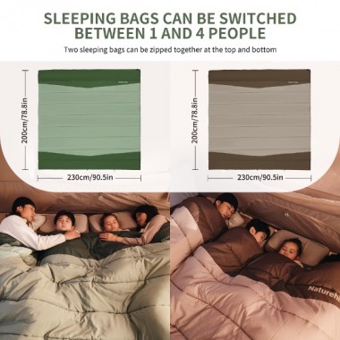 Спальный мешок NATUREHIKE YC Extra wide, 115х200см
