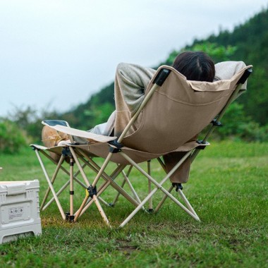 Шезлонг складной NATUREHIKE Nightfall T05J, 5,6 кг, хаки
