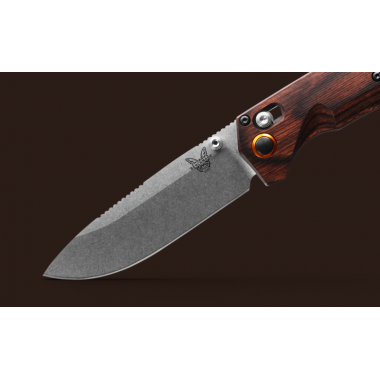 Нож складной BENCHMADE Grizzly Creek, Wood Dark Brown, S30V клинок P 8,9 см