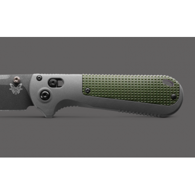Нож складной BENCHMADE Redoubt, Grivory Green, D2 клинок черн. P 9 см