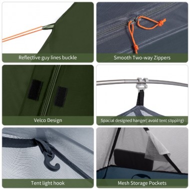 Палатка NATUREHIKE Cycling Ultralight, 1 местная, зеленая