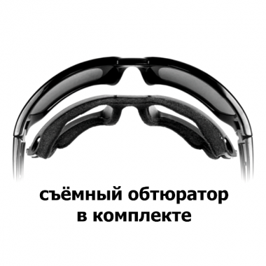 Очки защитные Wiley X WX Boss (Frame Matte Black, Lens Polarized - Blue Mirror)